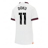 Dres Manchester City Jeremy Doku #11 Gostujuci za Žensko 2023-24 Kratak Rukav